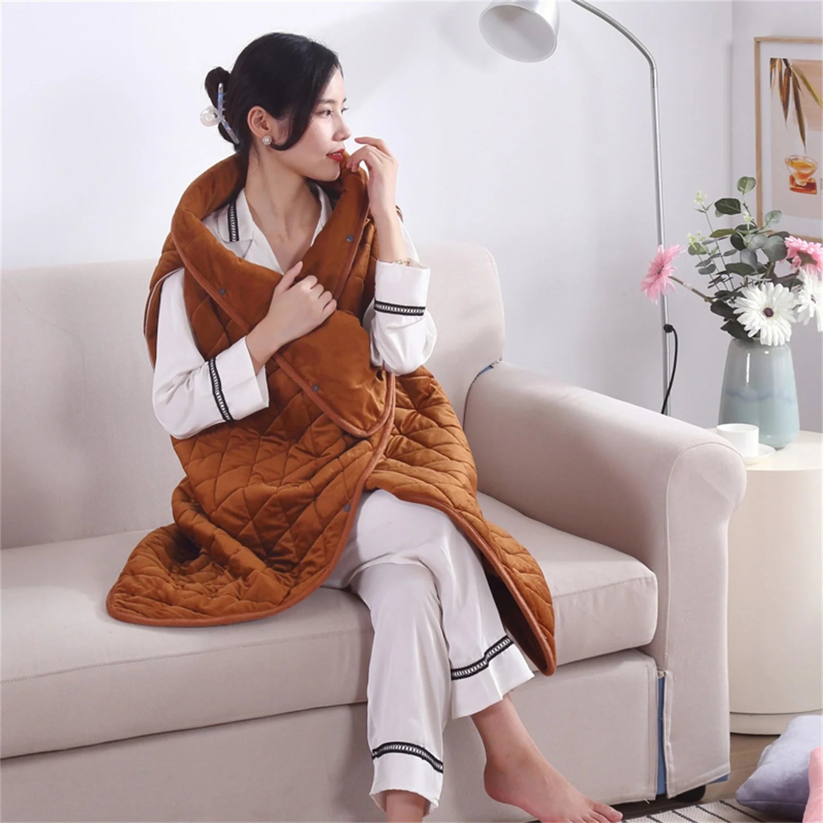 140*100Cm Heated Blanket Throw 55*39In Heated Blanket Soft 5V Electric USB Blanket Machine Washable for Home Travel Office with 120Cm Extension Line Heating Blankets on Sale