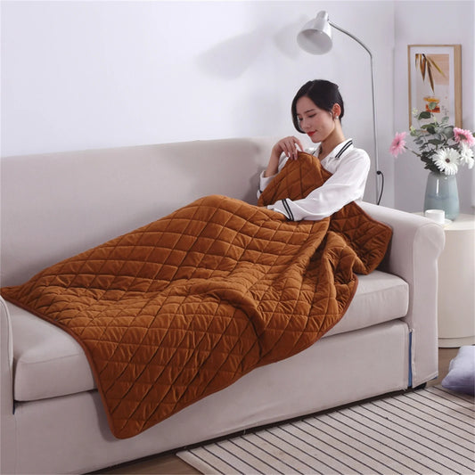 140*100Cm Heated Blanket Throw 55*39In Heated Blanket Soft 5V Electric USB Blanket Machine Washable for Home Travel Office with 120Cm Extension Line Heating Blankets on Sale