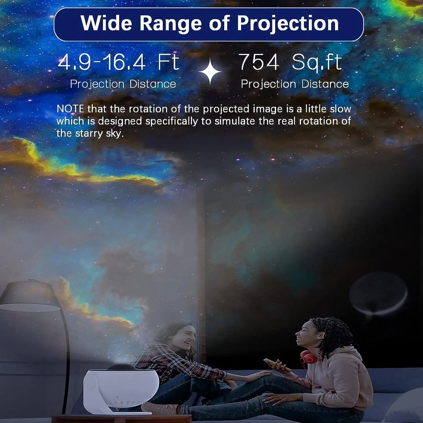 Star Projector Galaxy Light Projector with Bluetooth Speaker, Multiple Colors Dynamic Projections Star Night Light Projector