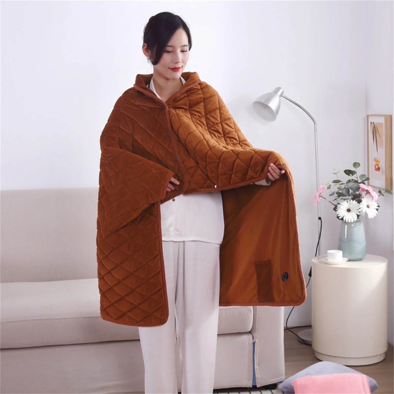 140*100Cm Heated Blanket Throw 55*39In Heated Blanket Soft 5V Electric USB Blanket Machine Washable for Home Travel Office with 120Cm Extension Line Heating Blankets on Sale