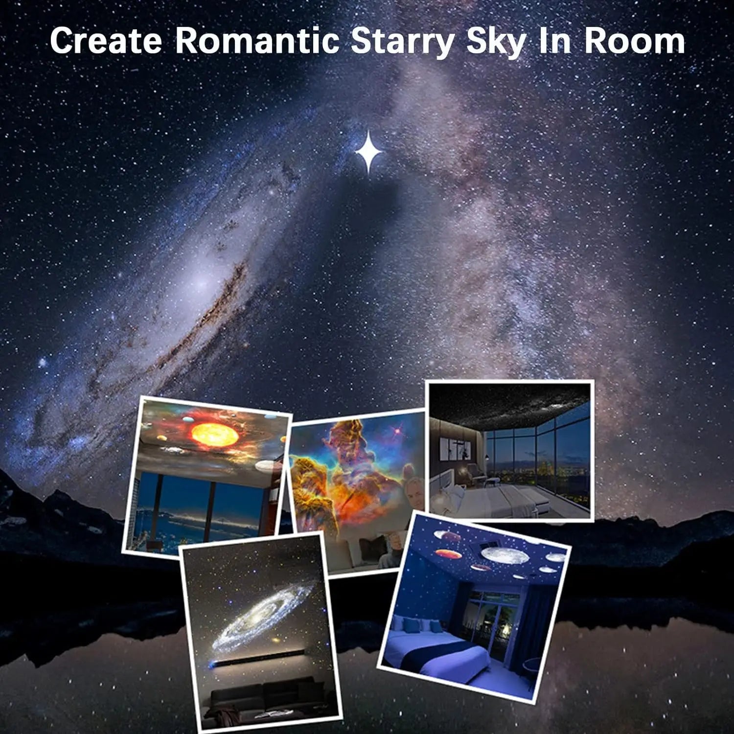 Star Projector Galaxy Light Projector with Bluetooth Speaker, Multiple Colors Dynamic Projections Star Night Light Projector